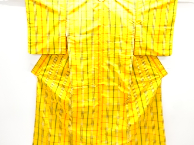 JAPANESE KIMONO / YONEZAWA TSUMUGI / ENSEMBLE / WOVEN GRID